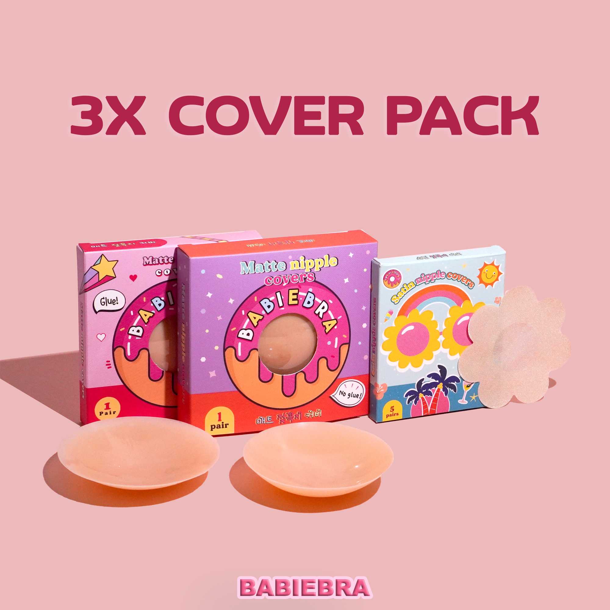 🎀 Babiebra-โปรปิดจุก X3 [บาบี้บรา]⚡️แปะจุกจัดเต็ม! ได้ปิดจุกครบทั้ง 3 รุ่น มีกาว ไร้กาว ผ้าซาติน✨