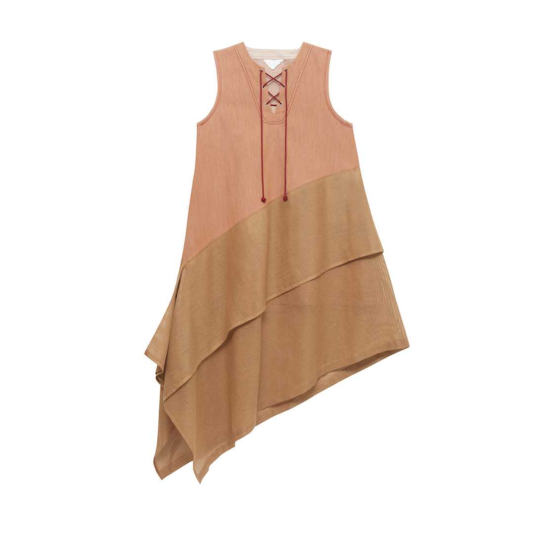 Panel Layer Denim Dress