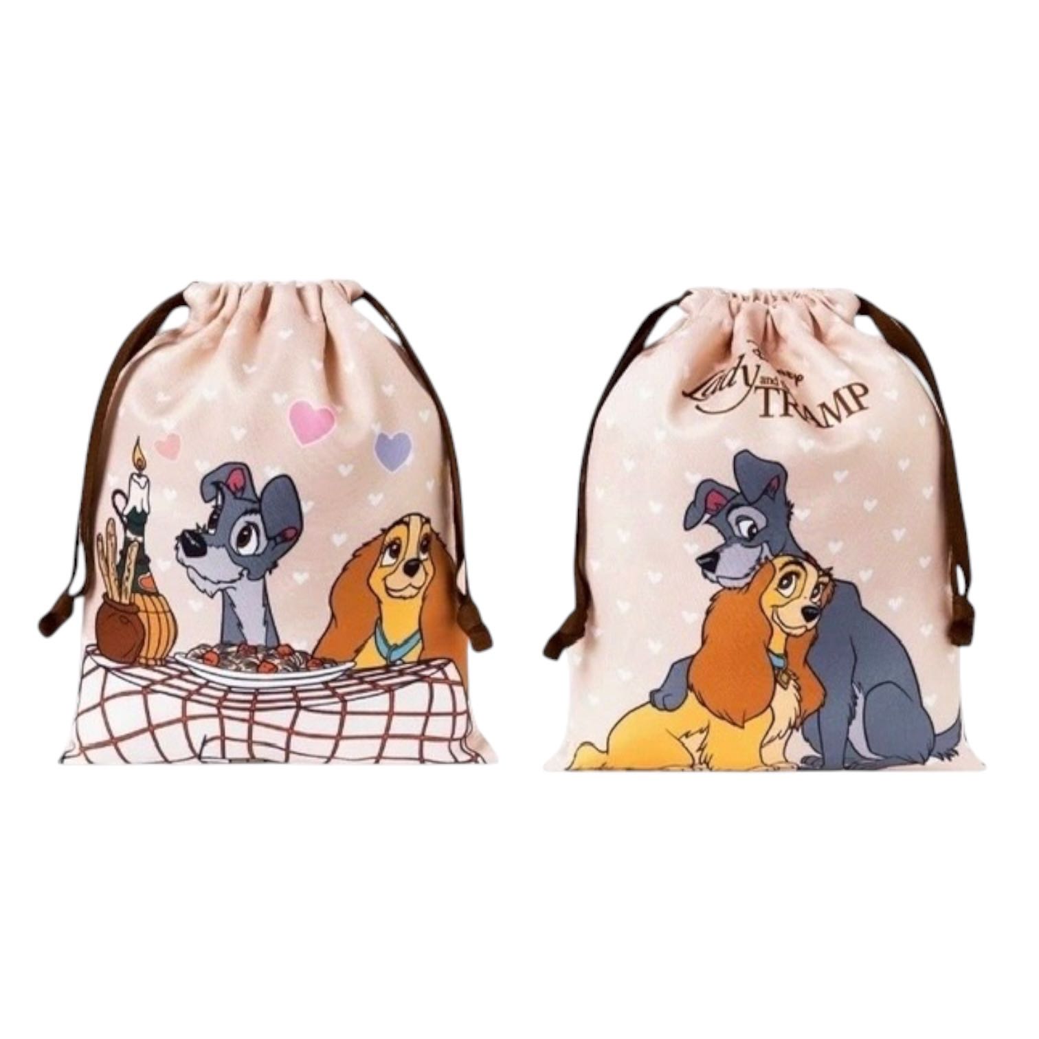 กระเป๋าหูรูด 1 ใบ Lady and the Tramp สินค้าจากมูลนิธิรามาธิบดี