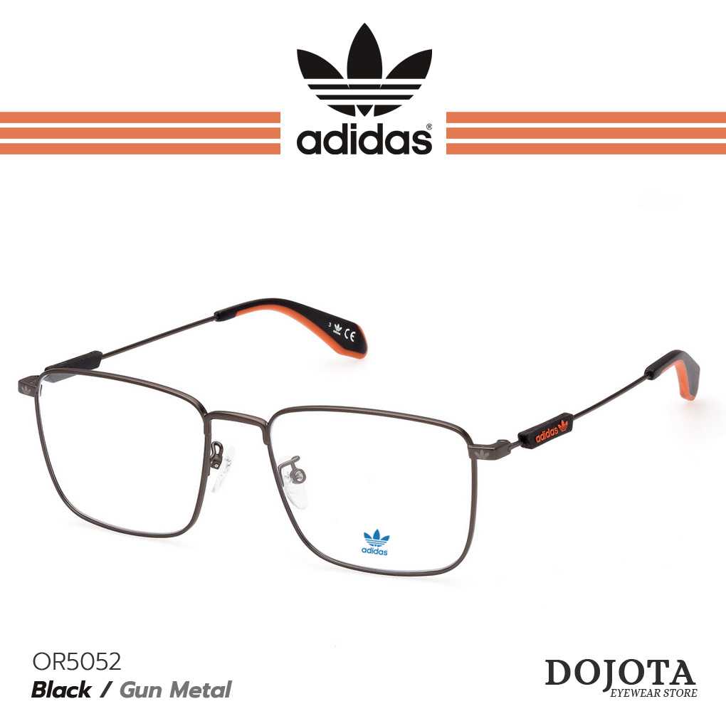 กรอบแว่นตา Adidas รุ่น OR5052-F-015 สีเทาเข้ม (Gun Metal / Black) ทรงเหลี่ยมใหญ่