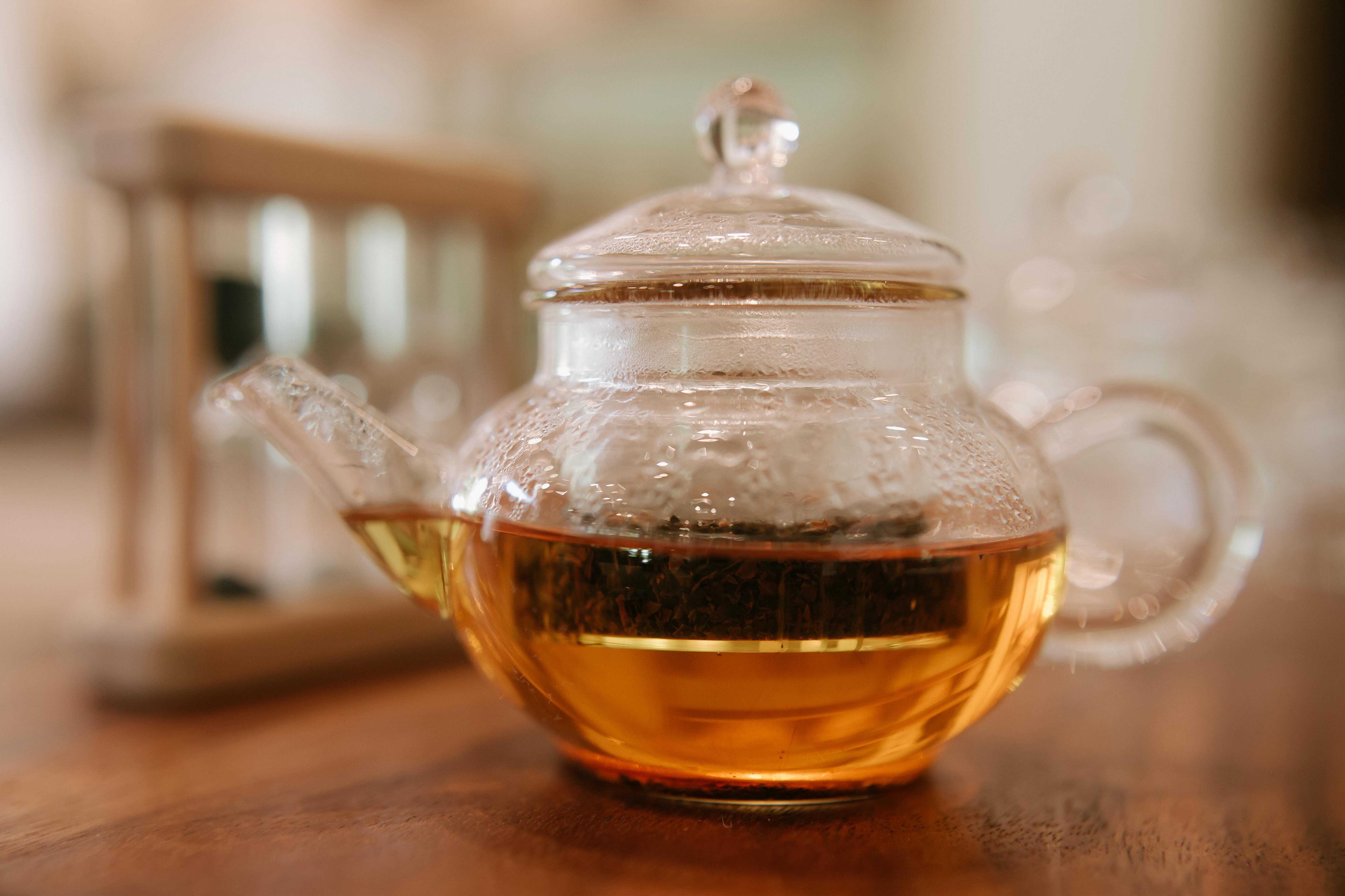 Glass Tea Pot with strainer ชาแก้วใสพร้อมที่กรอง