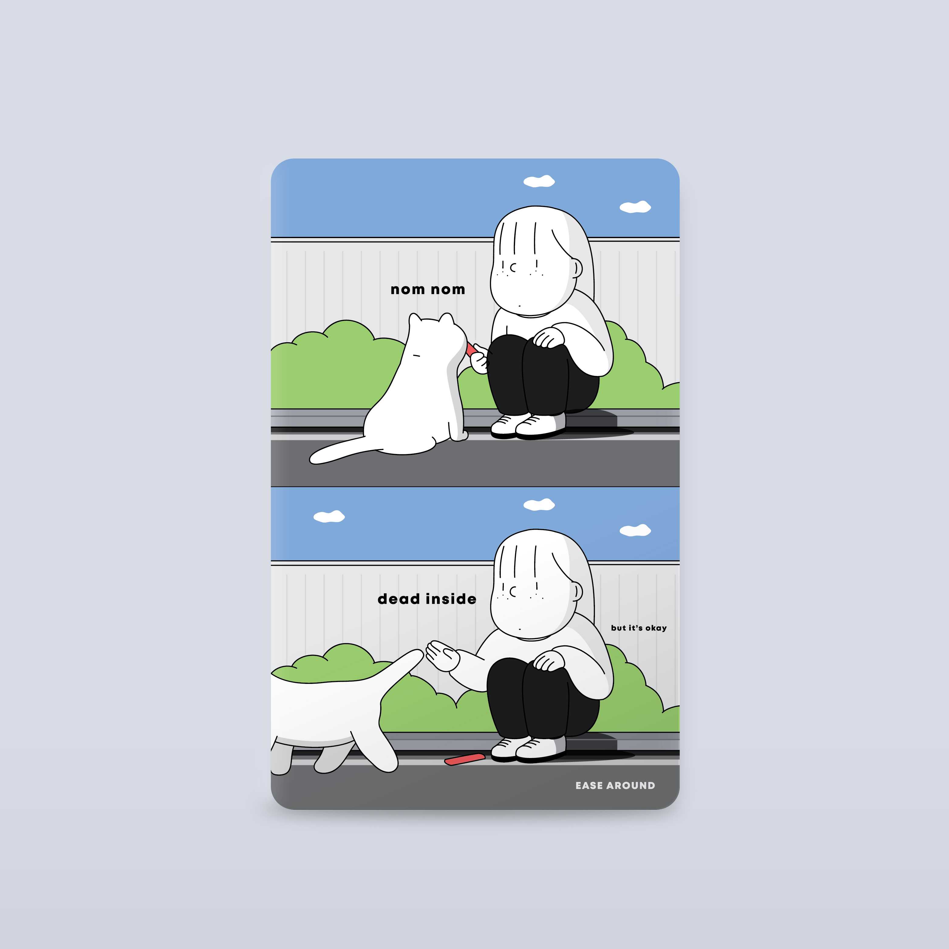 CARD STICKER - DEAD INSIDE BUT IT'S OKAY