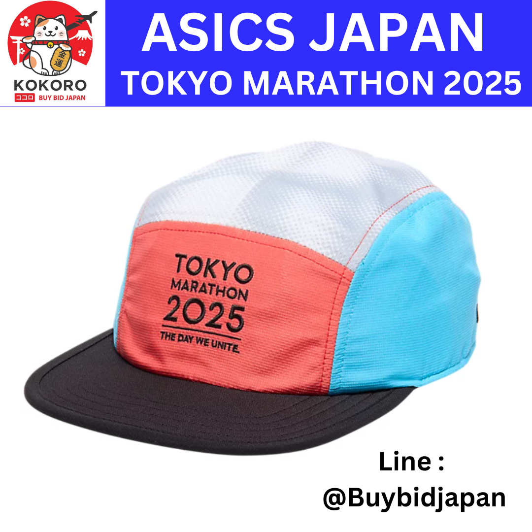 [PRE-ORDER] Asics หมวก โตเกียวมาราธอน 2025 Tokyo Marathon Cap สี Coral Reef/Aquarium Size : L/XL