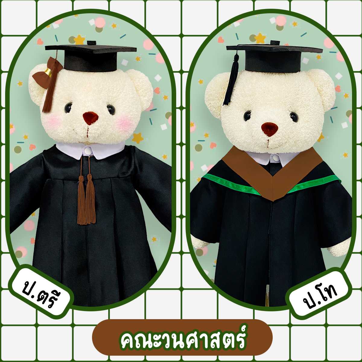 ตุ๊กตาหมีชุดครุย ม.เกษตร คณะวนศาสตร์