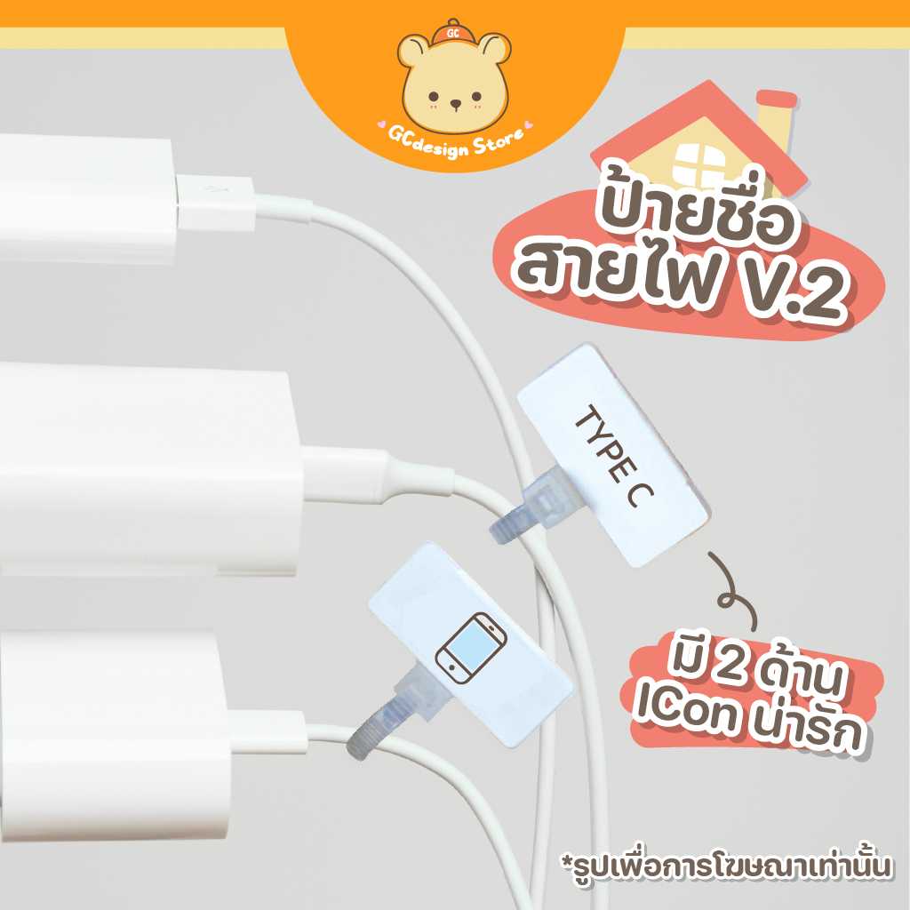 ป้าย ชื่อสายไฟ V.2 กันงง เลิกสับสน ติดตั้งง่าย ติดทน ทำความสะอาดได้ - ช่วยเตือนความจำC008-V.3