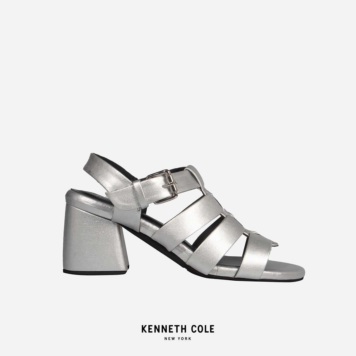KENNETH COLE รองเท้าส้นสูงผู้หญิงรุ่น ALISA SLINGBACK Silver สีเงิน ( HEL - RS85206MF-138 )
