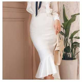 กระโปรง หางปลา S-3XL ผ้าฮานาโกะ ยาว24นิ้ว