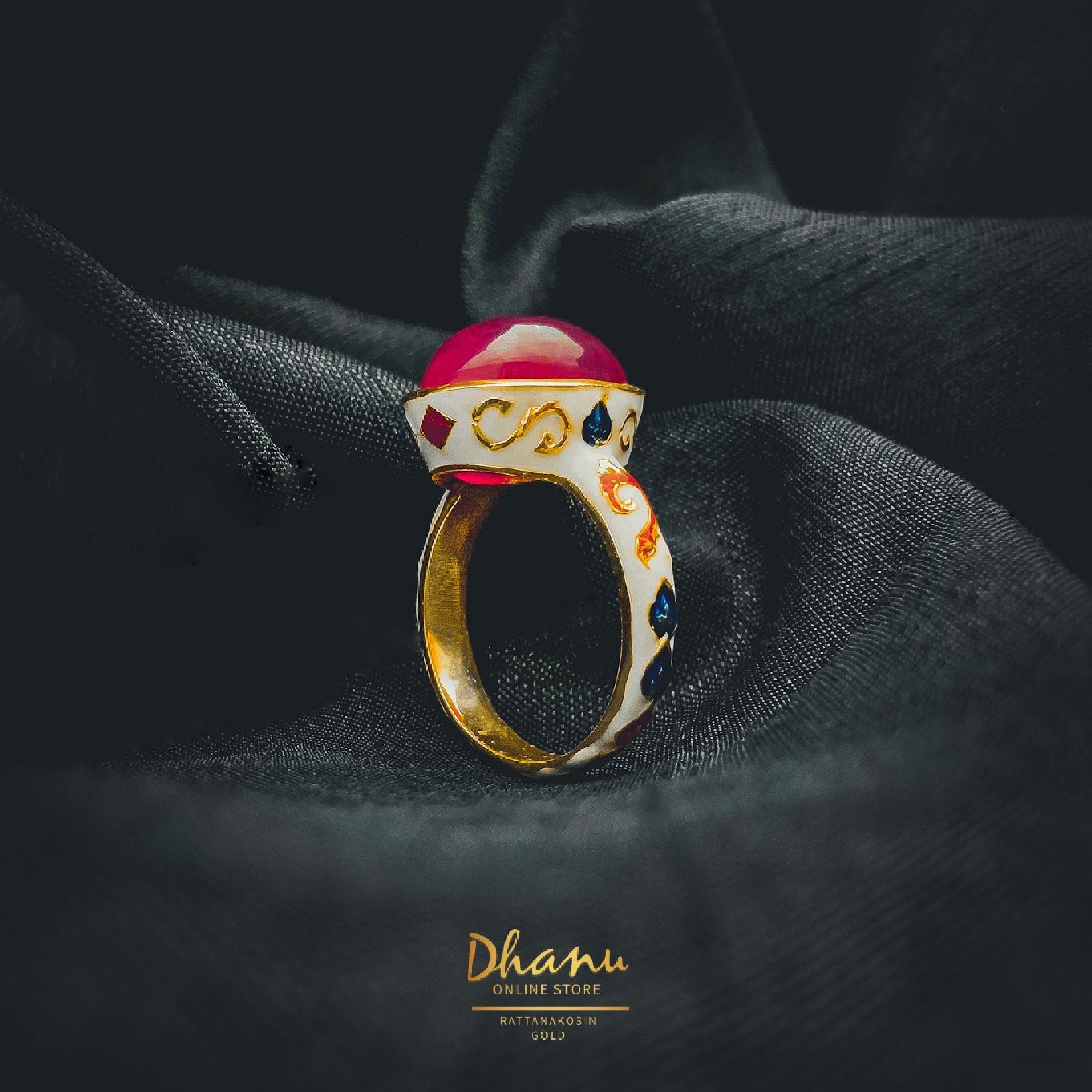 แหวนทับทิมลงยา Ruby Ring