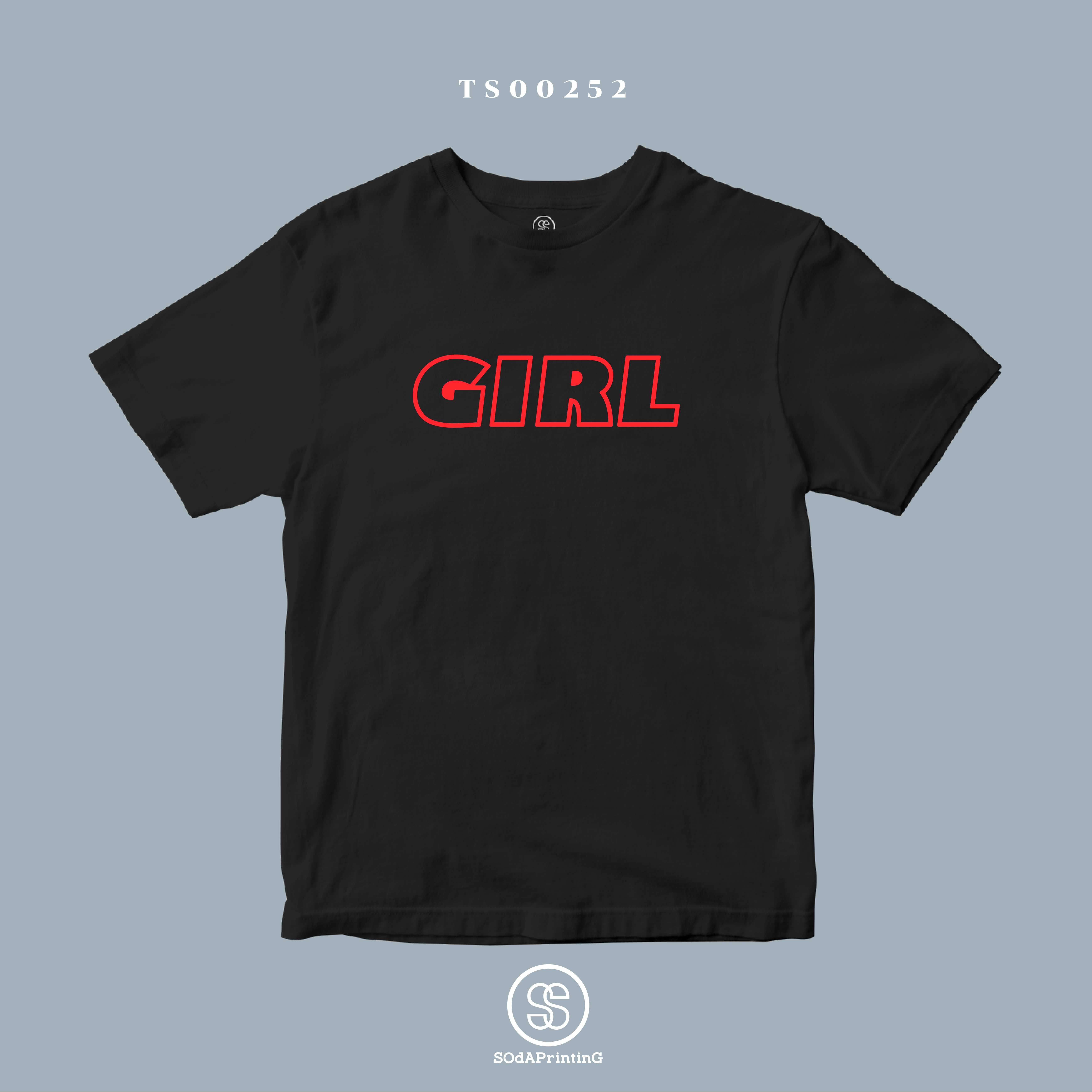 เสื้อ GIRL สีดำ  #LoveCollection #SOdAtee TS00252