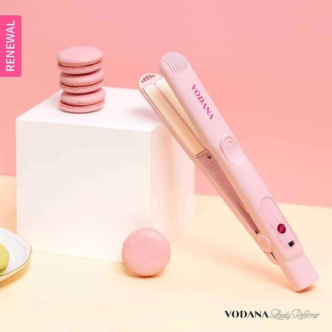 ( พร้อมส่ง ) Vodana Soft bar Flat iron สี Pink Vanilla