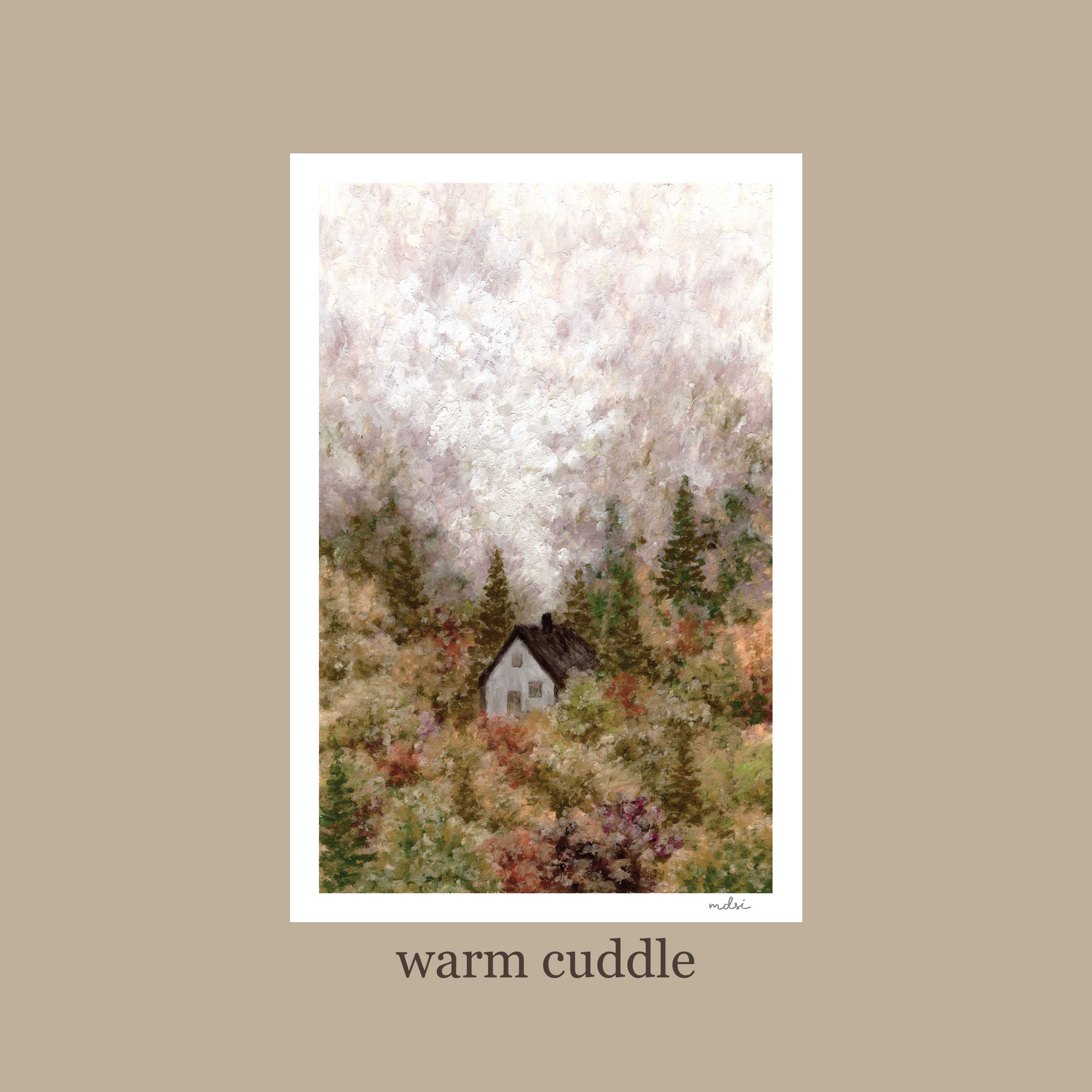 warm cuddle - postcard