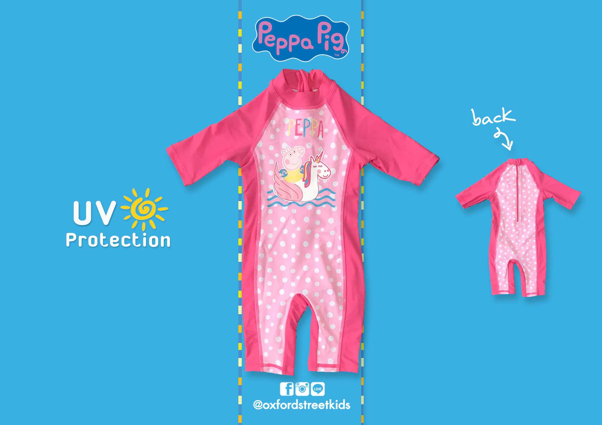 𝐒𝐀𝐋𝐄❗️ [3-6M] Peppa Pig Swimsuit UV Protection ชุดว่ายน้ำเด็ก เปปป้า พิกป้องกันแสงแดด