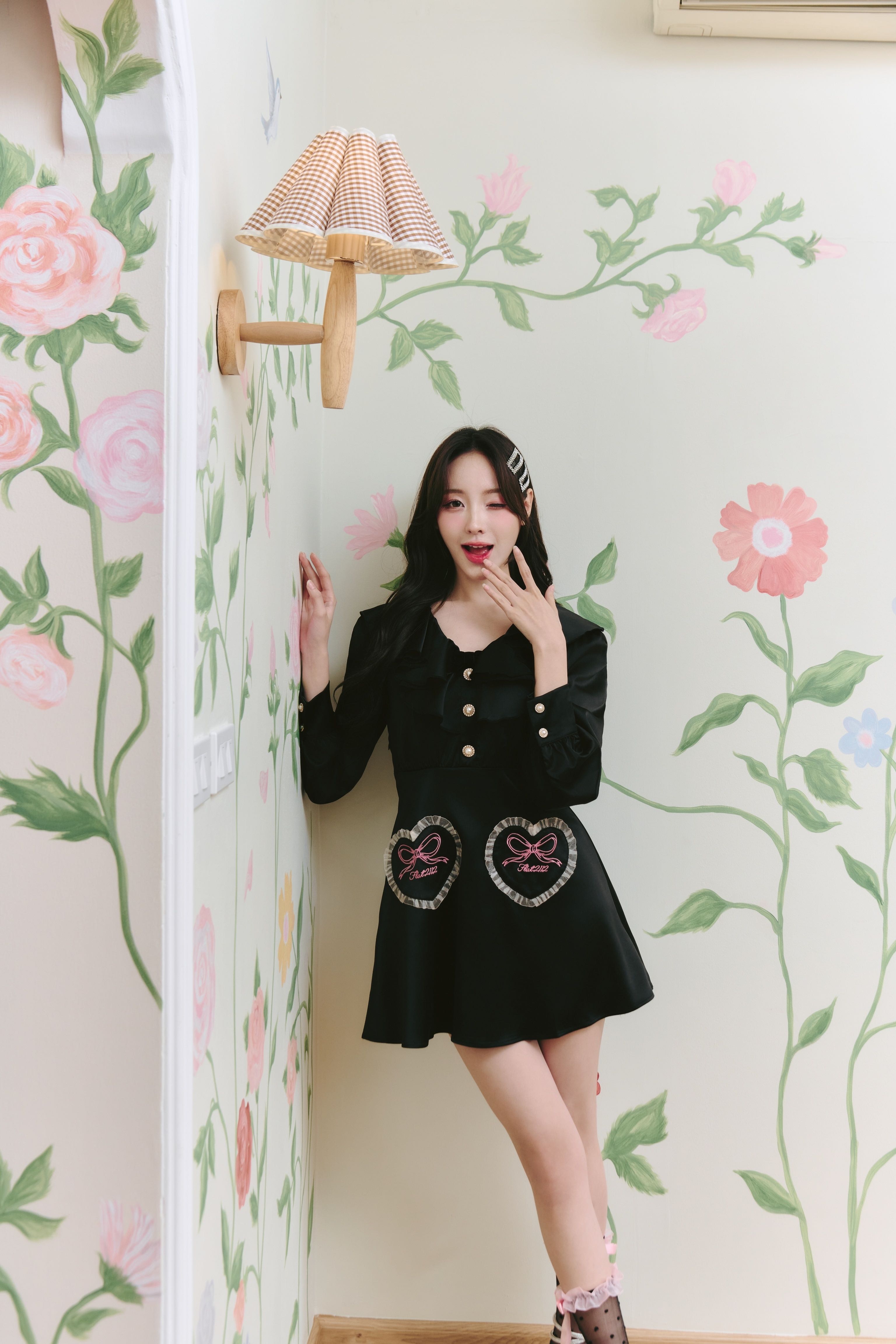 FLAT2112 FF0859 : LOLA LUXE MINI DRESS มินิเดรส เดรสสั้น เดรสแขนยาว ชุดออกงาน ชุดทำงาน