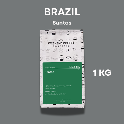 เมล็ดกาแฟ BRAZIL (Santos) ขนาด 1 กิโลกรัม
