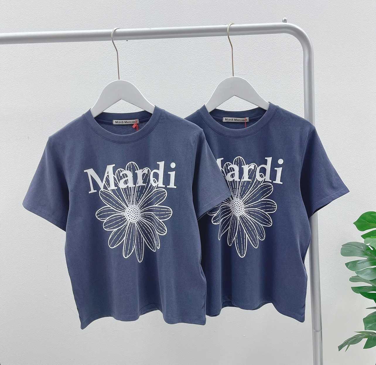 Mardi SLIM TSHIRT FLOWERMARDI_NAVY WHITE