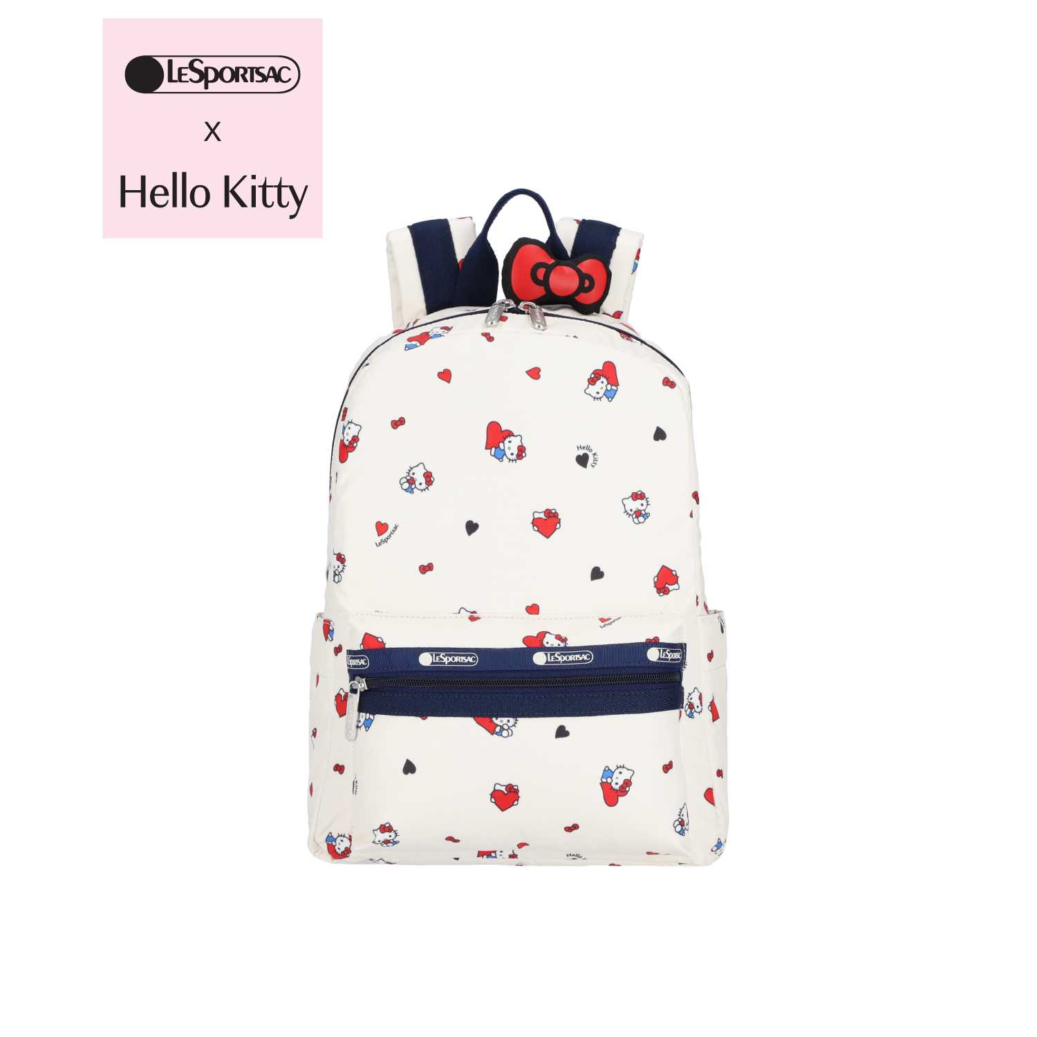 Lesportsac SM Everyday Backpack กระเป๋าเป้ กระเป๋าสะพายหลัง Style 1801 Lesportsac x Hello Kitty