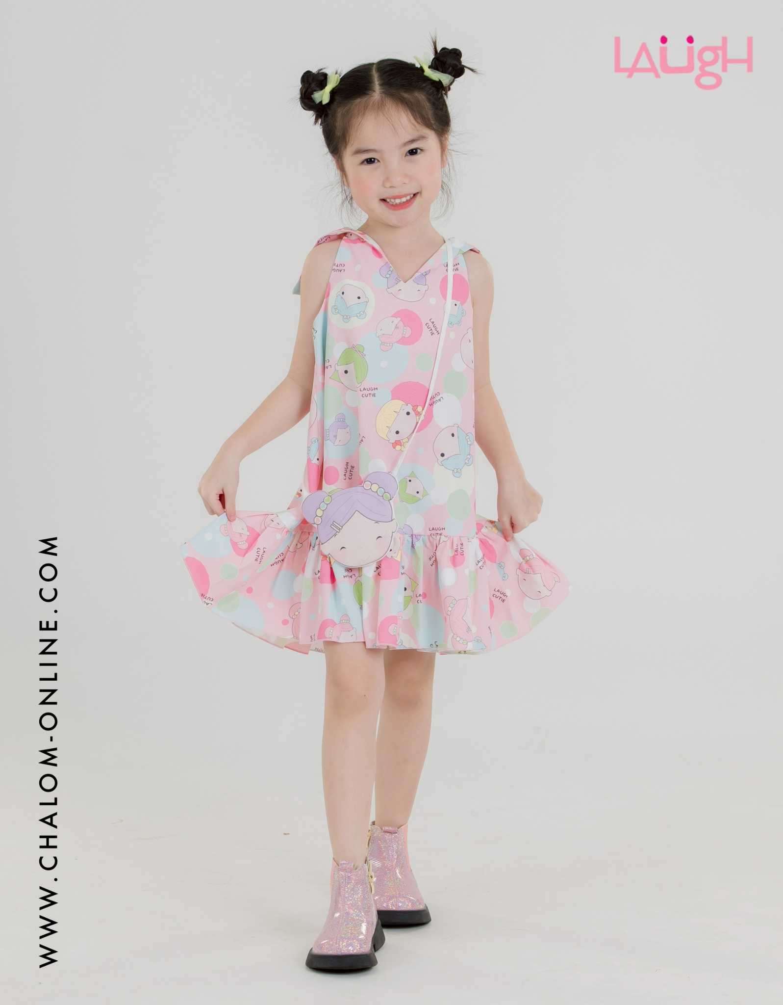 𝐋𝐀𝐔𝐆𝐇 𝐂𝐮𝐭𝐢𝐞 ชุดเดรสกระโปรง : MS LA 236 CU47