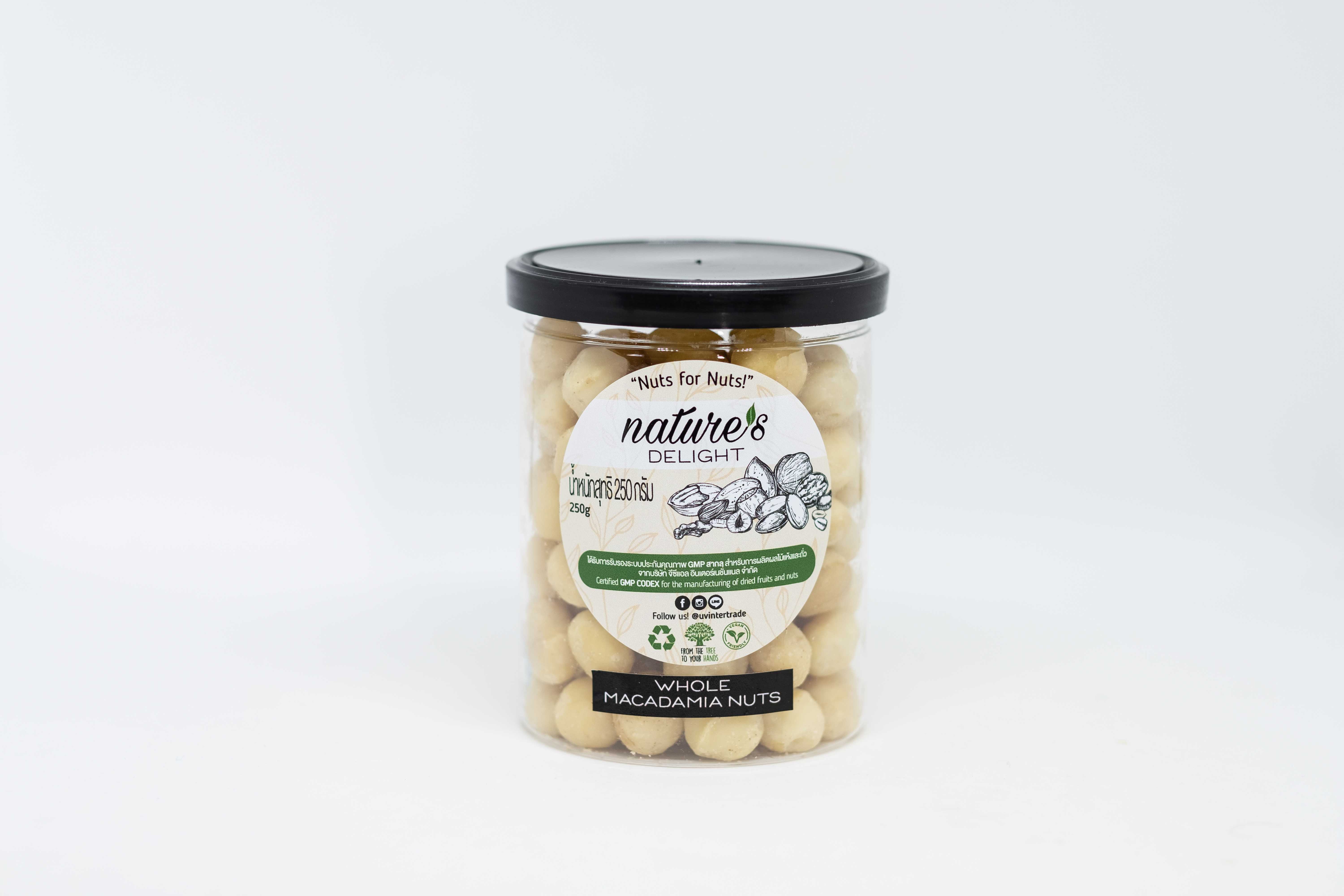 Whole Macadamia Nuts 250g (Raw/ยังไม่อบ)