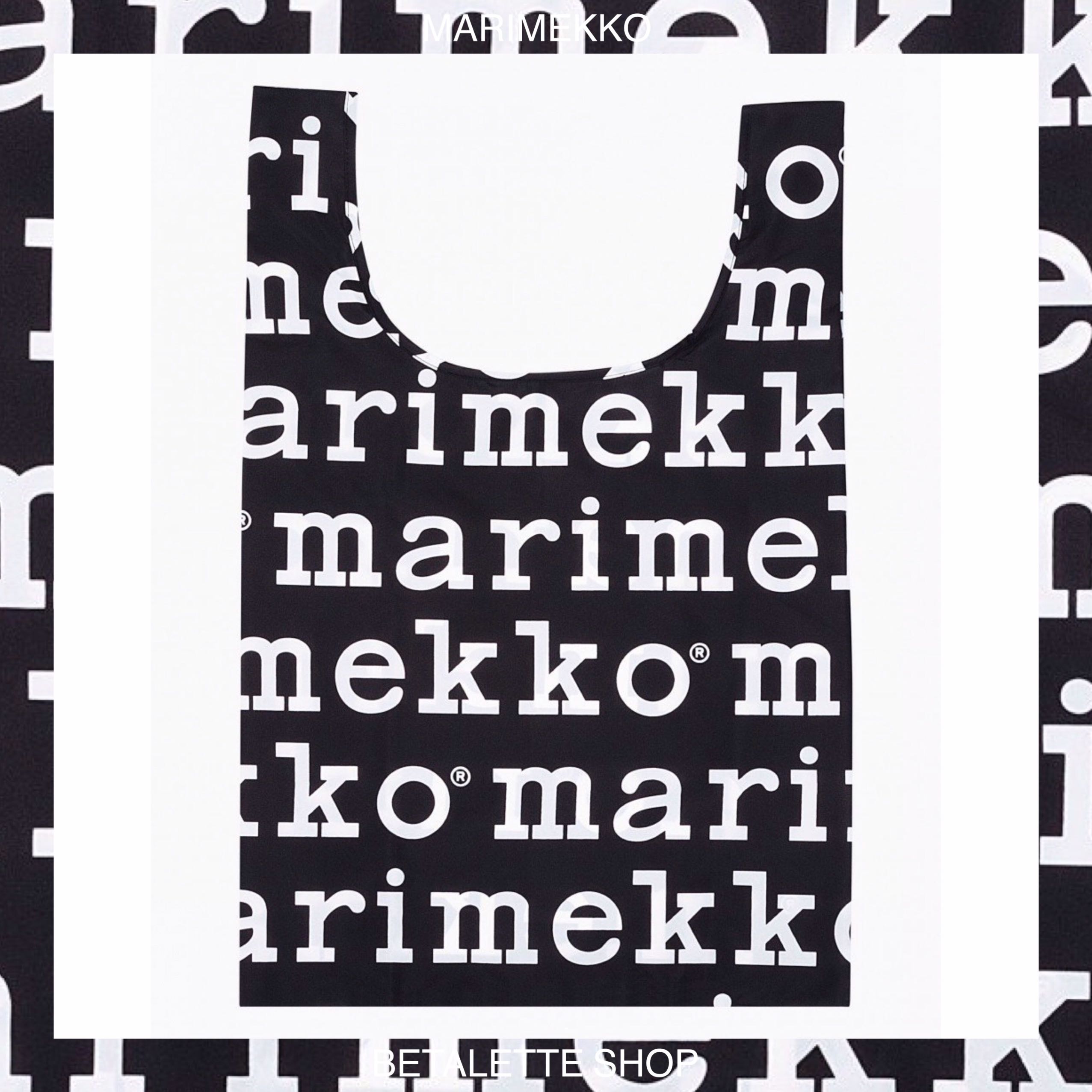 พร้อมส่ง !! 🤍 Marimekko Marilogo smartbag สีดำ ถุงผ้าช็อปปิ้งแบ็ก ของแท้จากช็อป Marimekko 🤍