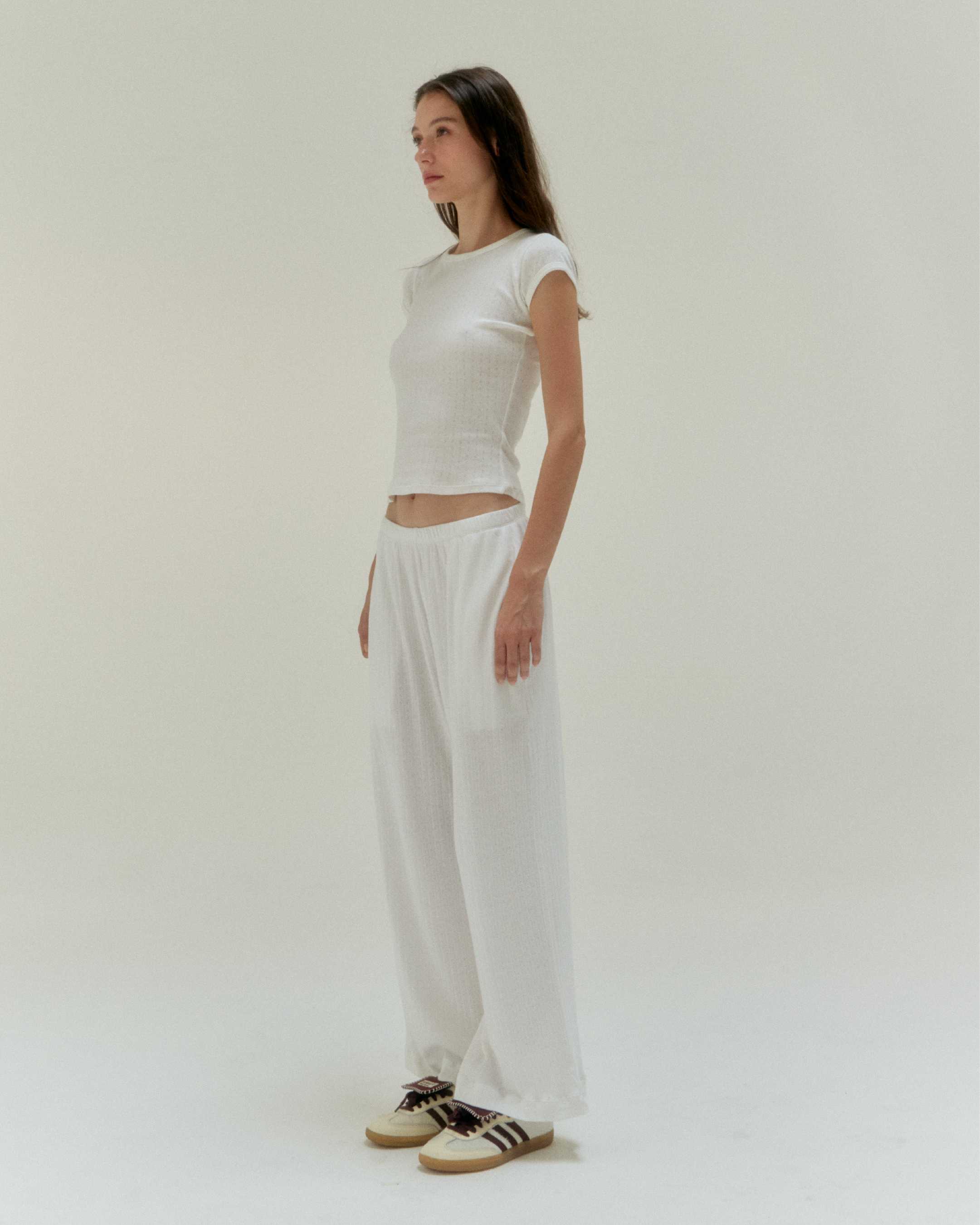 Pointelle basic pants