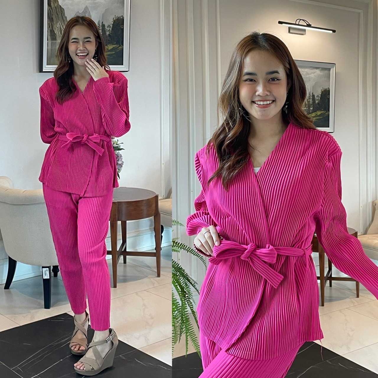 PleatByNisa A788 เซ็ตอัดพลีทผ้าหนาพรีเมียม เนื้อผ้าคุณภาพ Polyester100%