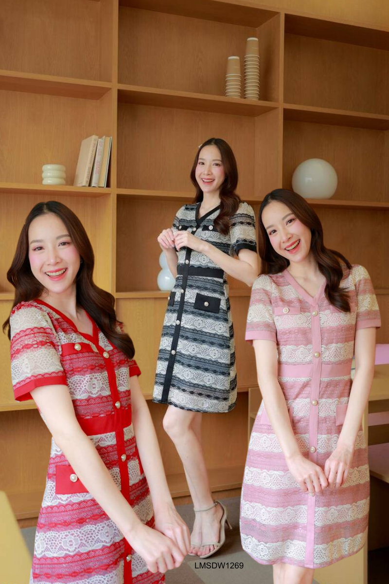 S-2XL เดรสสั้น LMSDW1269