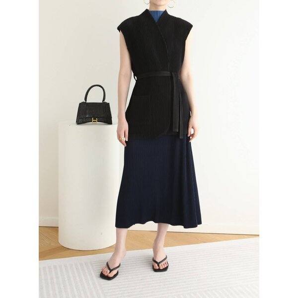 กป ยาว33.5นิ้ว!! 2MUAY รุ่น GJO8760/GJO9022-1 THICK WAIST TIE PLEAT SET เซ็ตพลีทคุณภาพ 8สี FREE SIZE