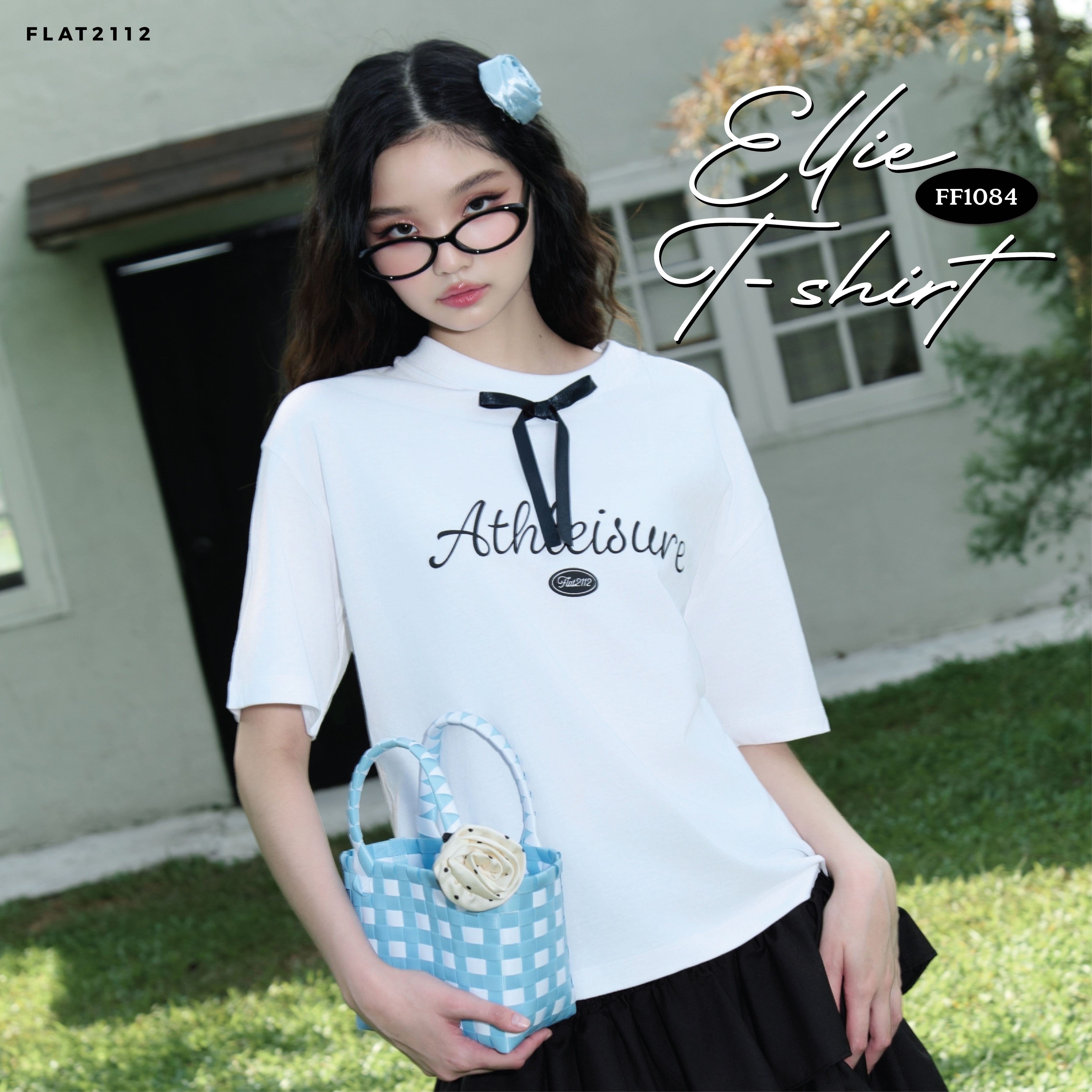 FLAT2112 FF1084 : ELLIE T-SHIRT เสื้อโอเวอร์ไซส์ เสื้อยืด ชุดผู้หญิง แฟชั่นผู้หญิง
