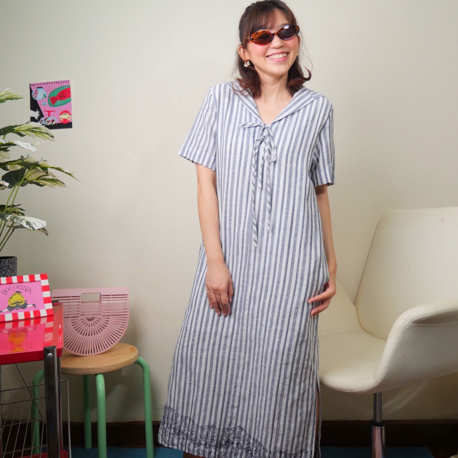 SAILOR MAXI DRESS - DARK NAVY 