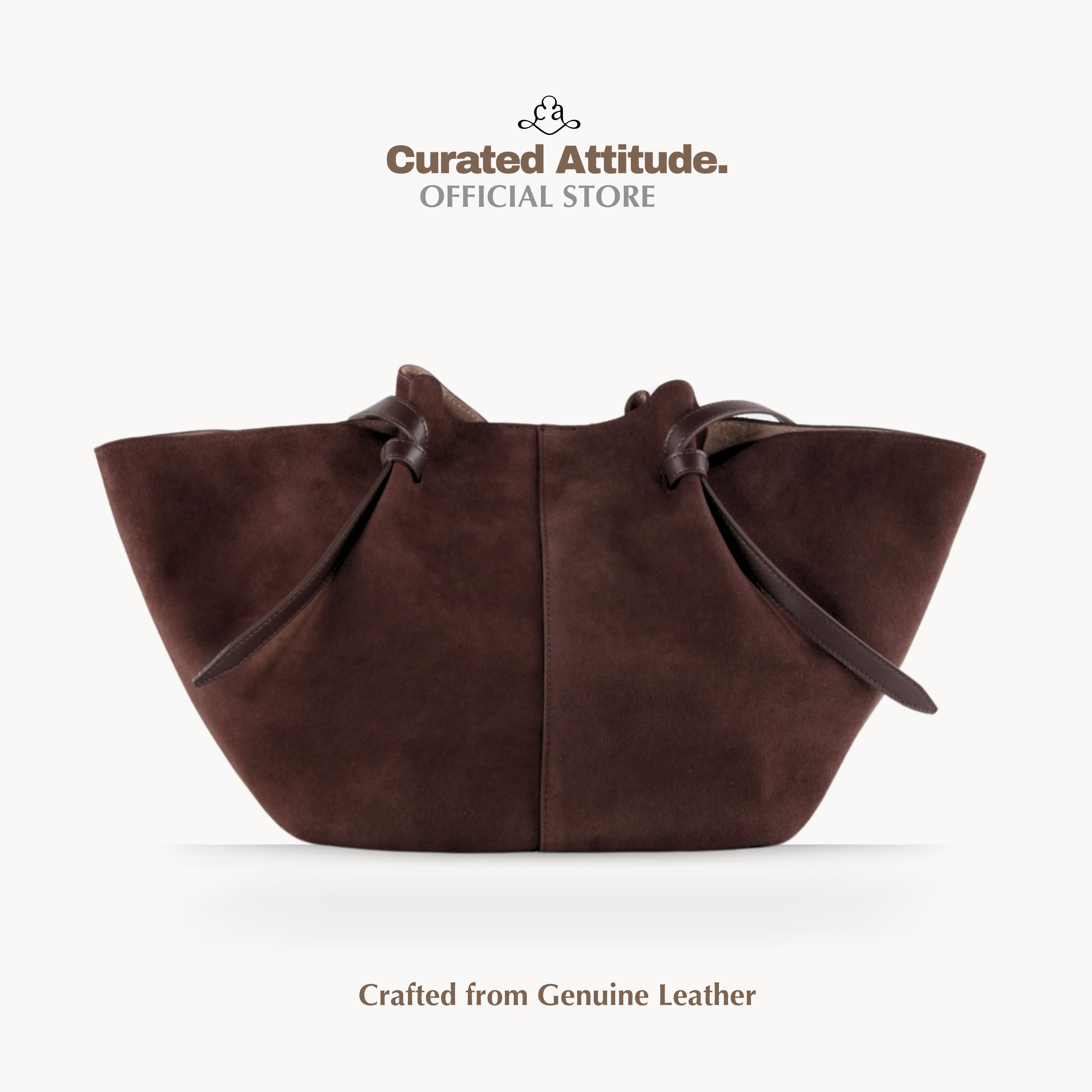 (พร้อมส่ง) Opima Collection - Mahogany - Genuine Suede Leather