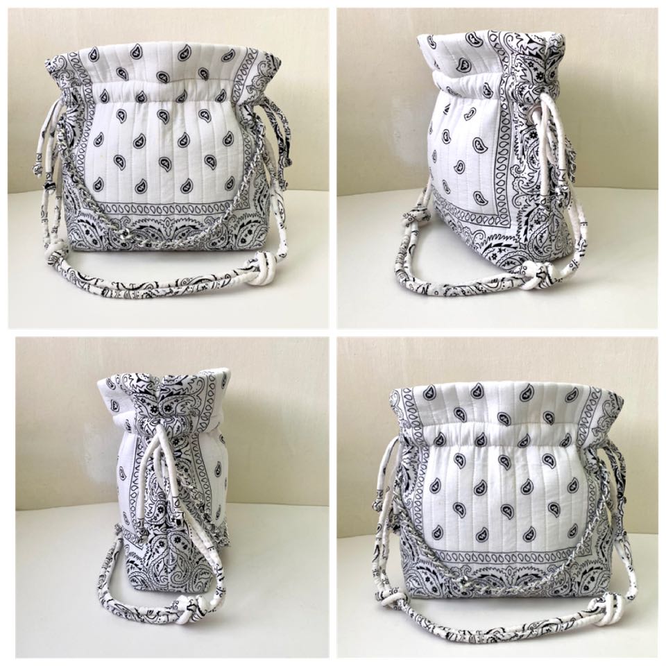 Tulip Bandana Bag no 8 ( White )