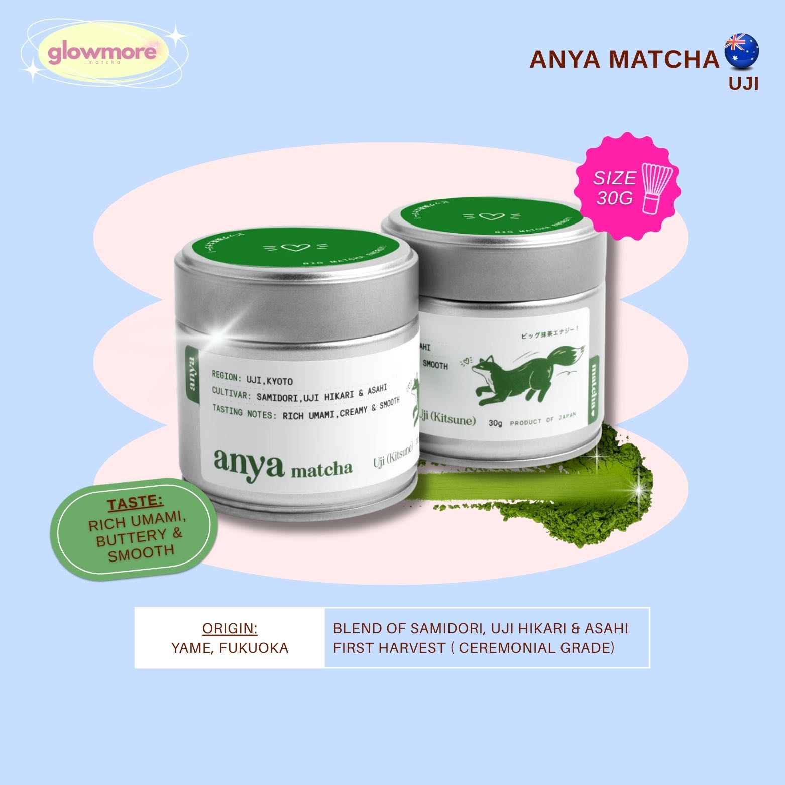 💝 Anya Matcha - Uji Ceremonial Grade Matcha 30g