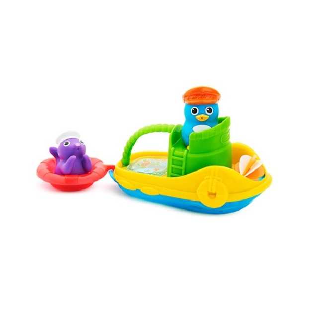 #ของเล่นในน้ำ Munckin : MNK15601# Tug Along Boat Bath Toy