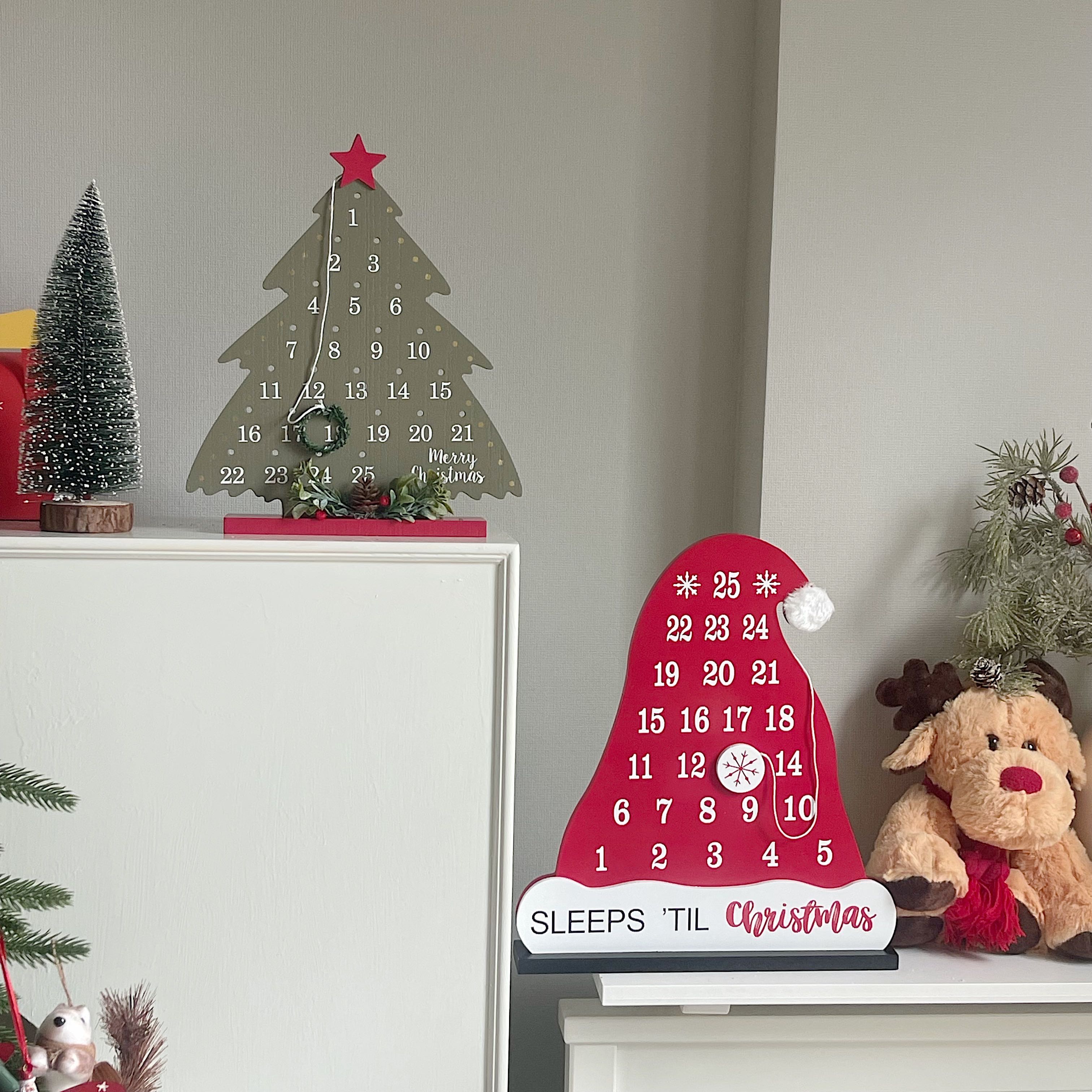 (พร้อมส่ง) wood calendar มีปฏิทินสำหรับเดือนธันวาต้อนรับคริสต์มาสหรือยังค้า🎅🏻