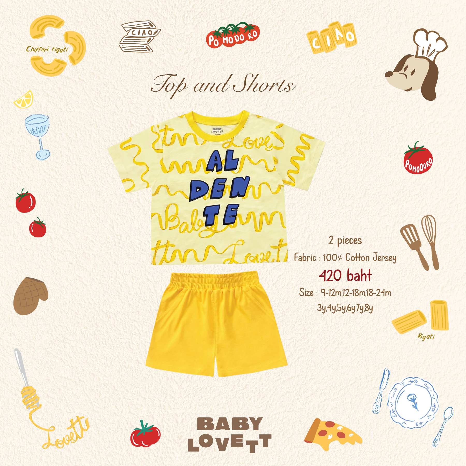 17 Bon Appétit Baby - Top and Shorts