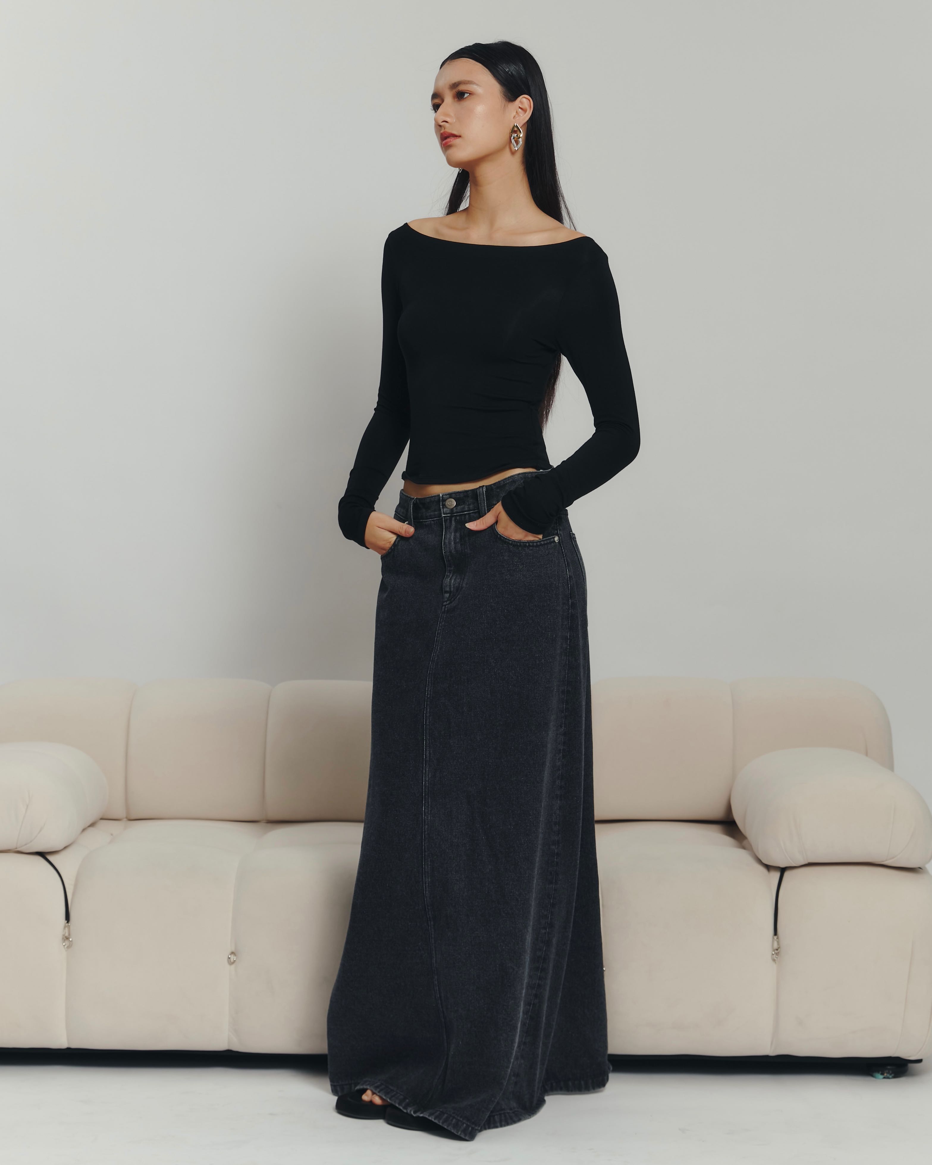 90s Maxi Skirt Denim