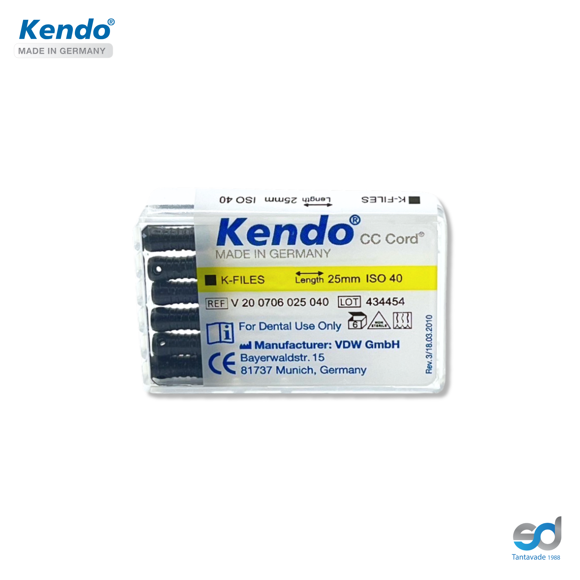 KENDO K-File 25mm. #40 (6pcs.)