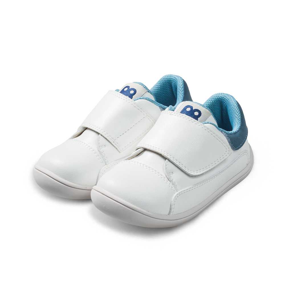 Pre-Autumn  0-2 ขวบ (BB-A212083-BU) รองเท้าผ้าใบขาวขอบหลังฟ้า
