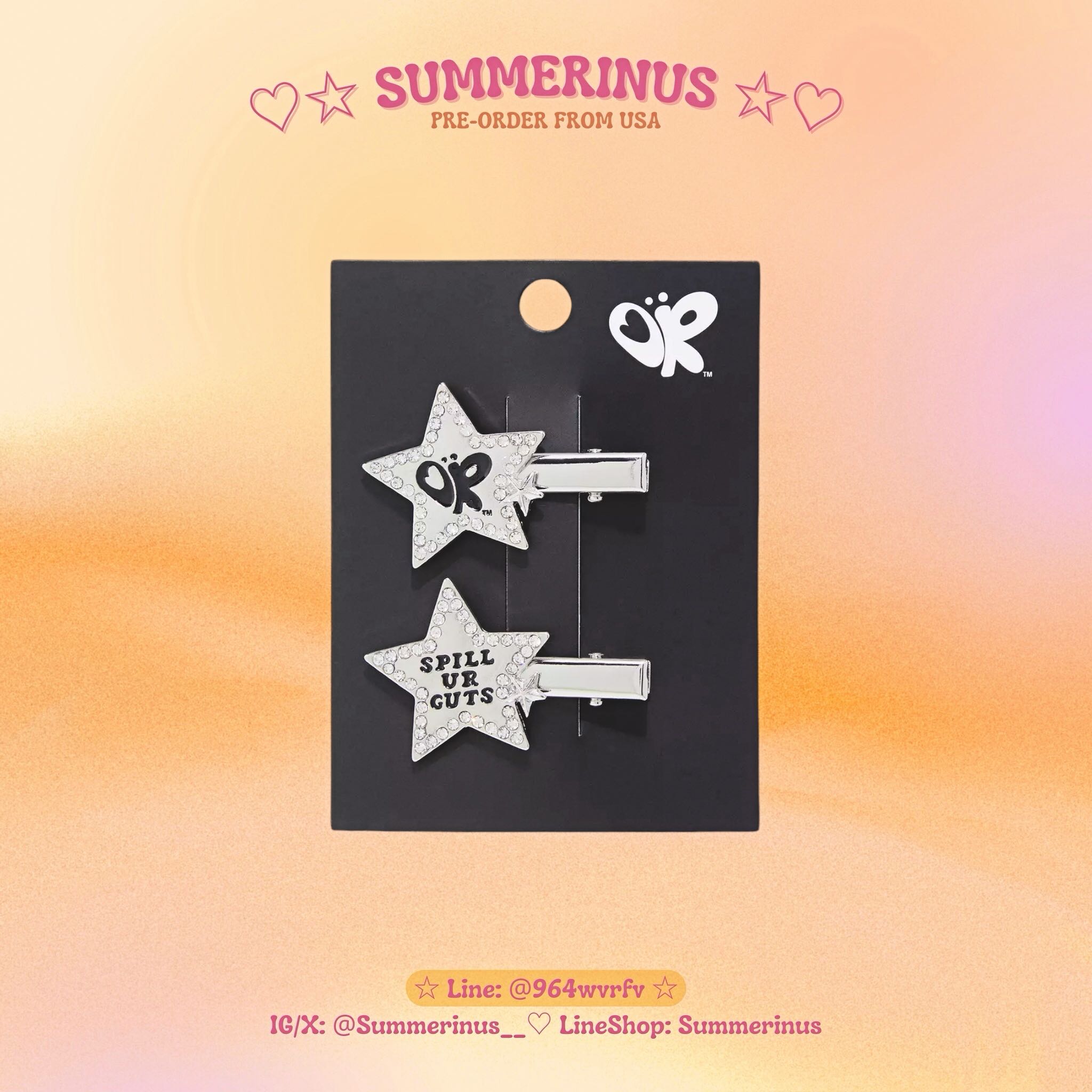 Olivia Rodrigo 💜 Guts Star Hair Clip Set