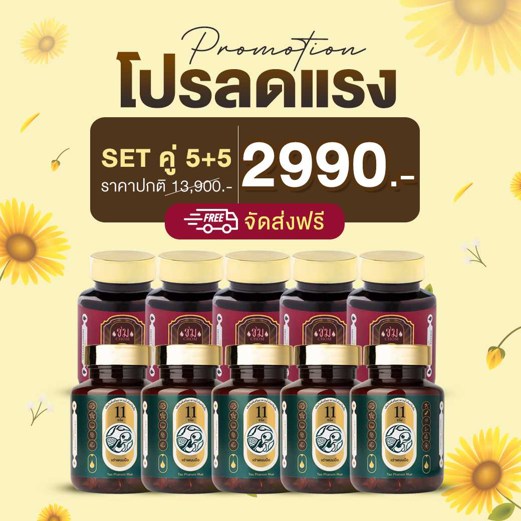 🍒 โปรดีราคาปัง✨ ชม5กระปุก➕เต่า5กระปุก ราคา  2990 บาท 💕