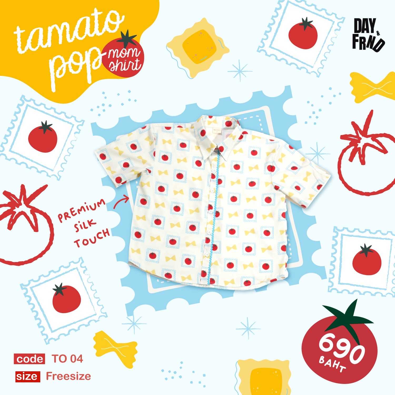 Tomato Mom Shirt TO04 พร้อมส่ง