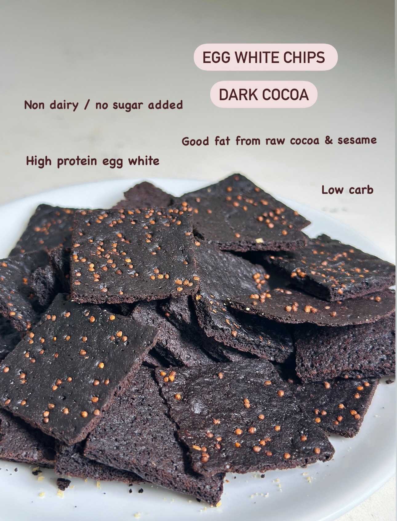 Heaven8 - Egg white chip รส Dark cocoa  (Pre-order)