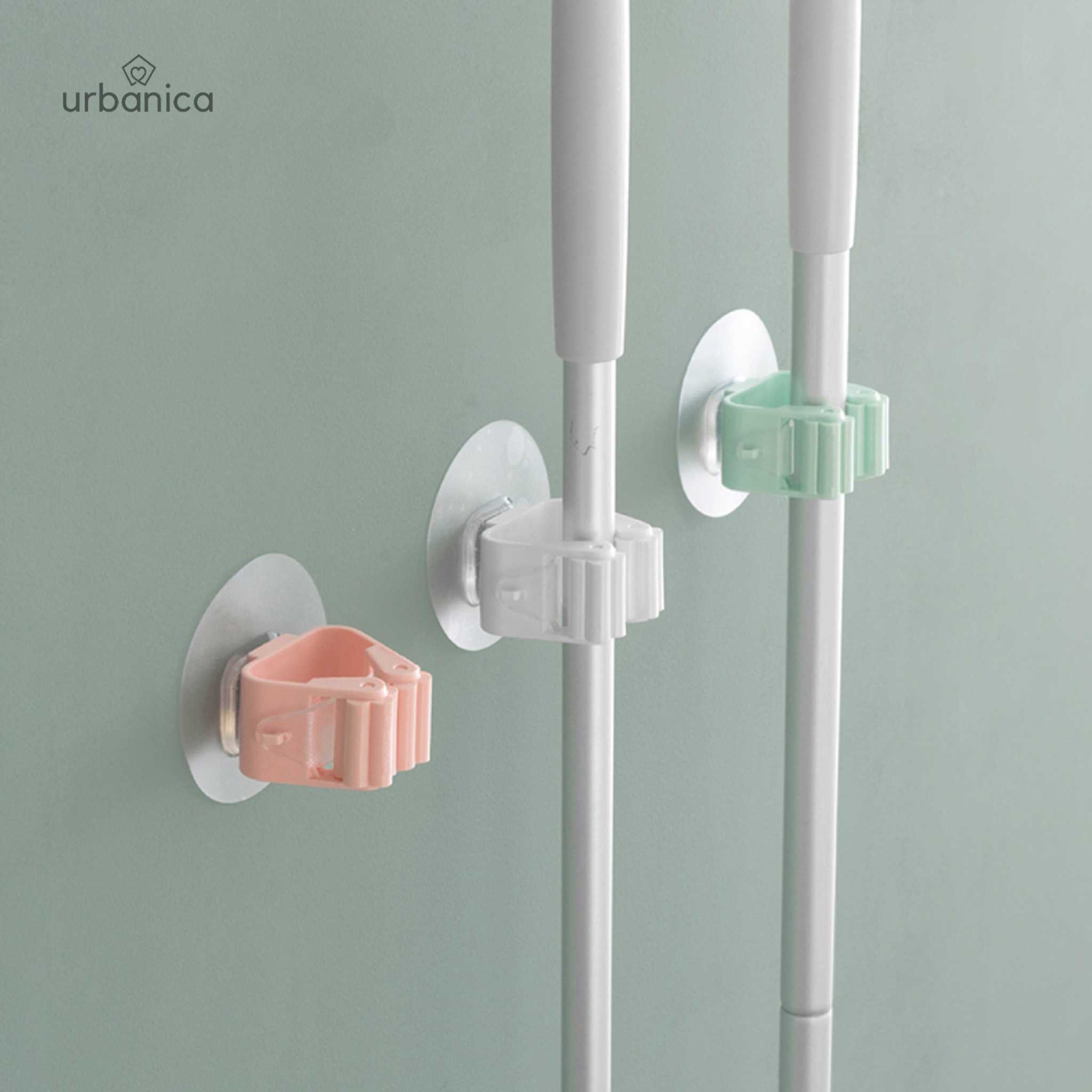 Urbanica Mop Holder ที่แขวนไม้ถูพื้น ไม้กวาด แบบไม่ต้องเจาะผนัง แพค 2 ชิ้น