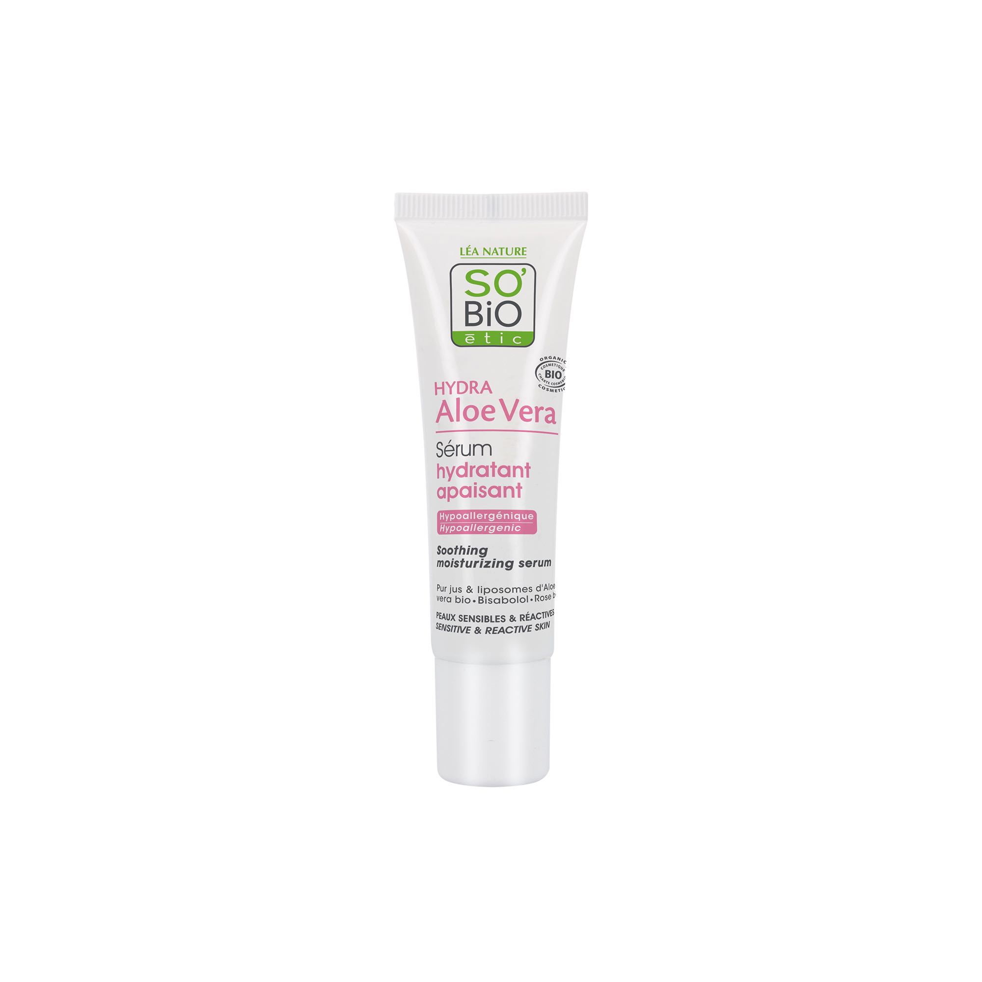 SO'BiO etic | Hydra Aloe Vera Hydrating Serum 30 ml. ให้ความชุ่มชื่นแก่ผิวที่บอบบาง แพ้ง่าย ขาดน้ำ