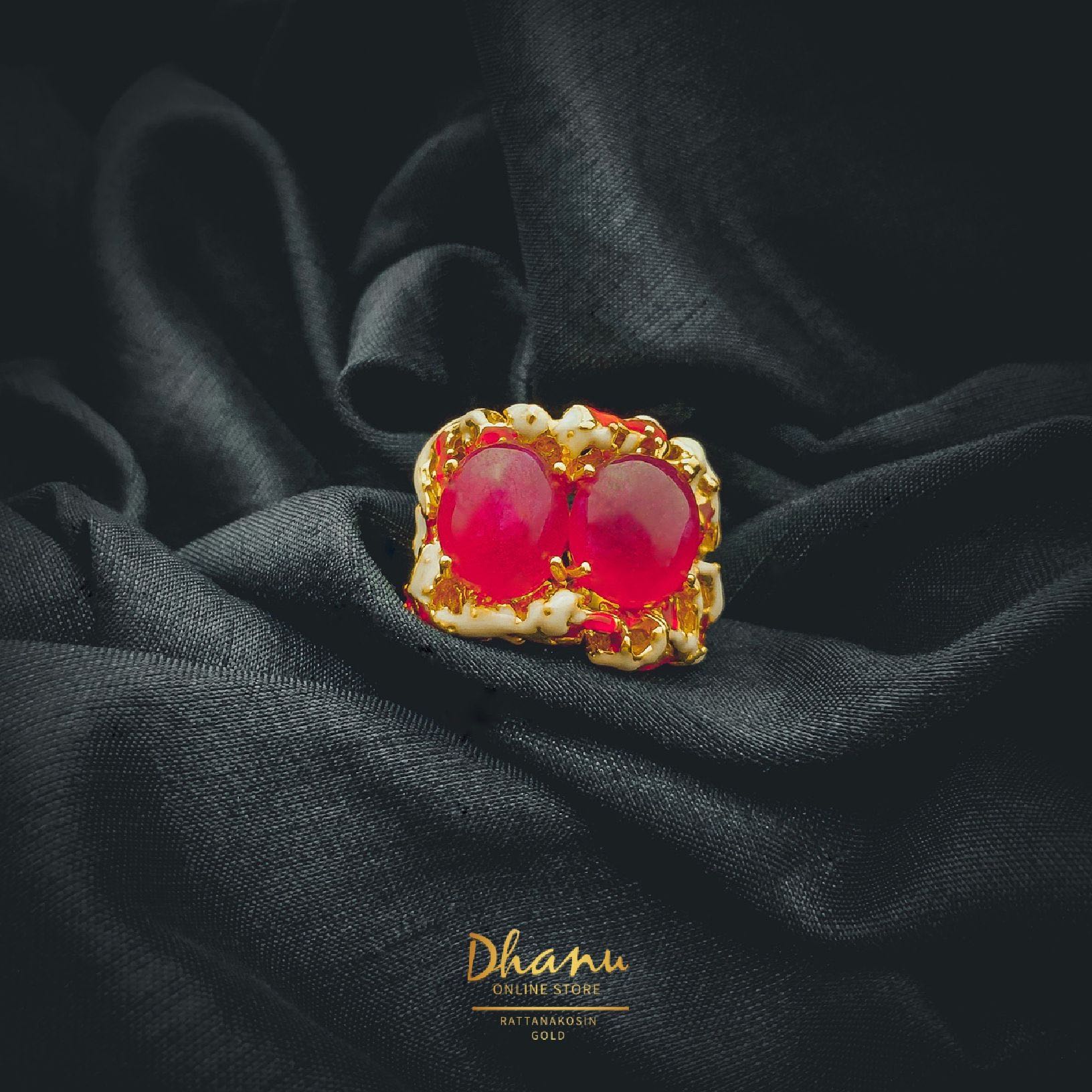 แหวนทับทิมคู่ลงยา Ruby Ring