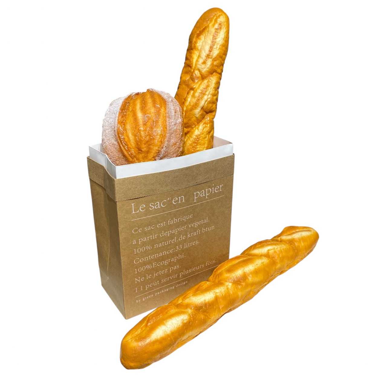 ขนมปัง Baguette โมเดลขนมปัง ขนมปังปลอม ตกแต่งร้านเบเกอรี่ ร้านอาหาร พร็อพถ่ายรูป พร้อมส่งจากกรุงเทพฯ