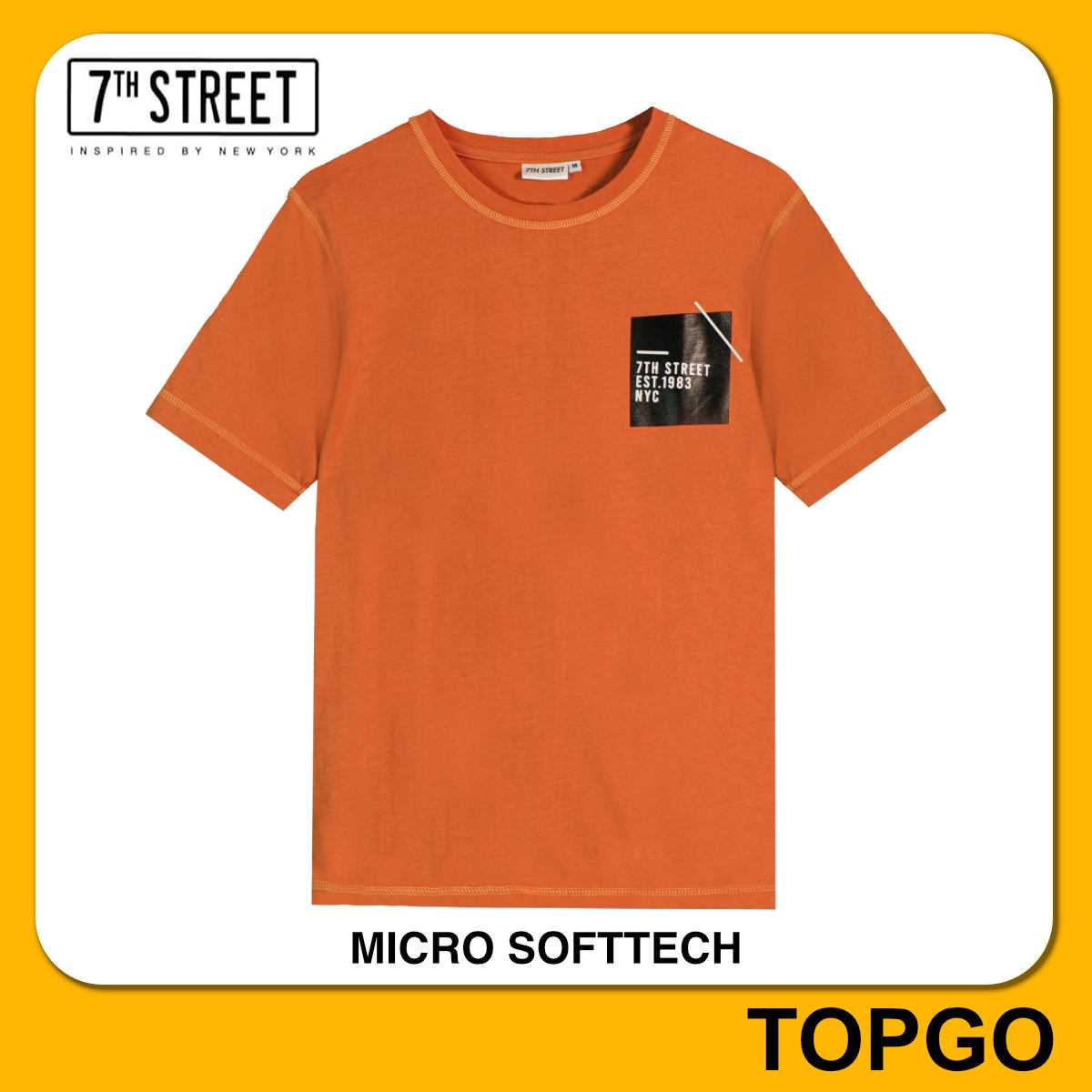 เสื้อยืด 7th Street (ของแท้) เนื้อผ้า MICRO SOFTTECH รุ่น S-TPZ (ส้ม) S-TPZ331
