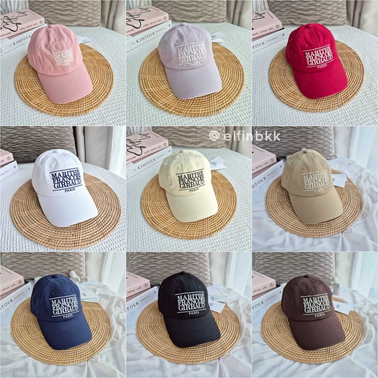 Marithe Classic Logo Cap  หมวกแก๊ปรุ่นคลาสสิค สีดำ สีเบจ สีน้ำตาล สีกรม สีขาว สีครีม สีชมพู สีแดง