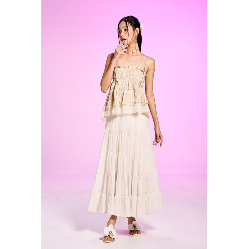 Wildblueyonder - Kara Skirt กระโปรงยาวสีขาว