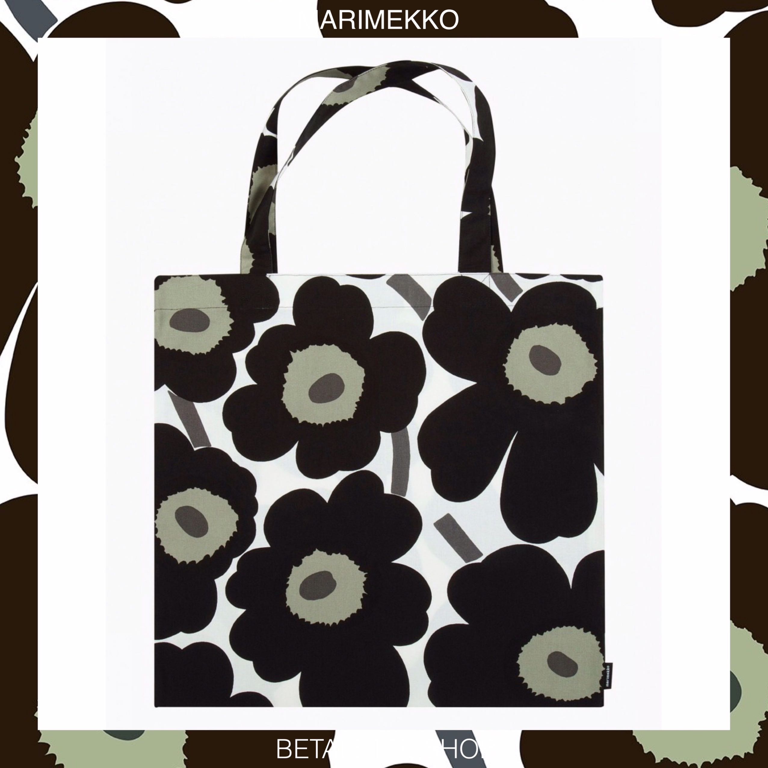 พร้อมส่ง !! 🖤 Marimekko Unikko Tote Bag ดอกสีดำ รุ่น classic 🖤